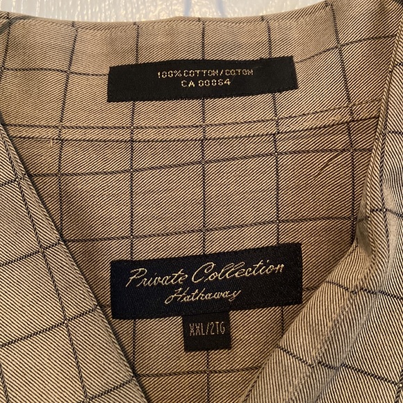 Hathaway Private Collection men’s XXL plaid dress - Picture 3 of 3